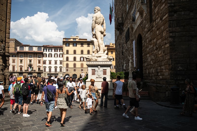 Florence is one of Europe’s most-visited and overcrowded cities, attracting roughly 16 million tourists a year. Photograph:  Ivan Romano/Getty Images