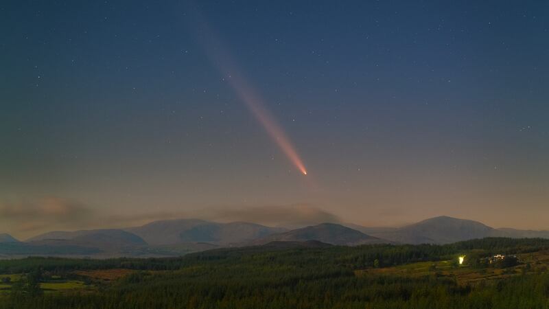 Comet Tsuchinshan-ATLAS over the Bluestack Mountains, from the Back on Earth Landscape category, by Brendan Alexander
