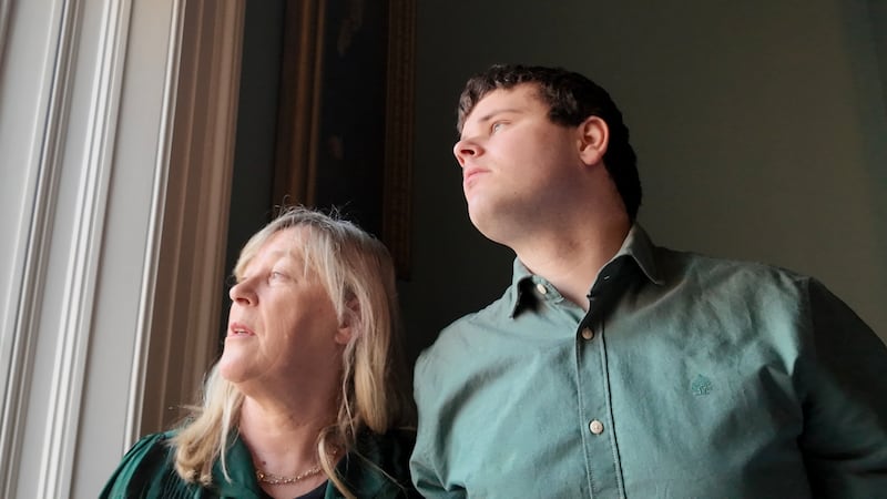 Carmel Ryan and her son Fiachra at the launch.