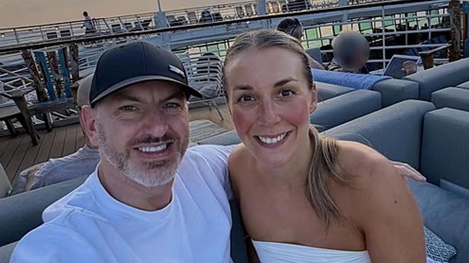 A selfie of a couple