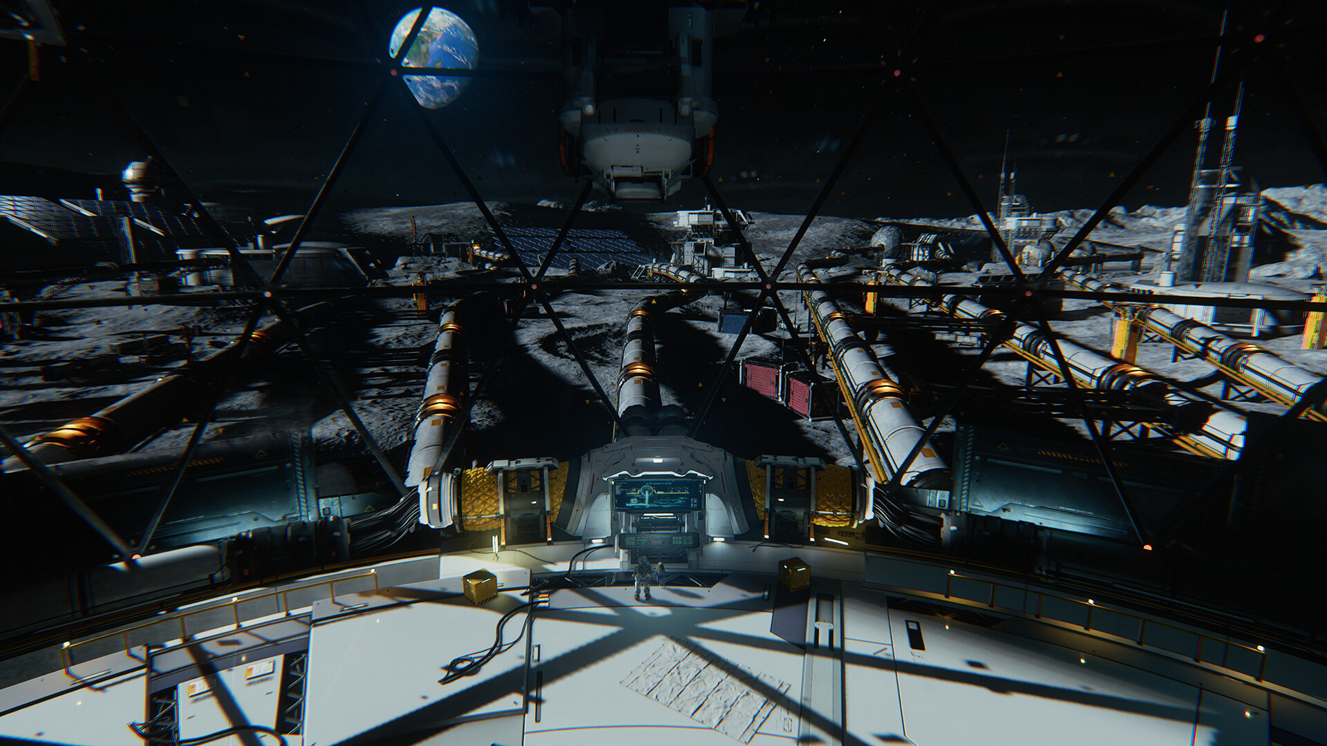 Screenshot from the sci-fi video game "Pragmata"