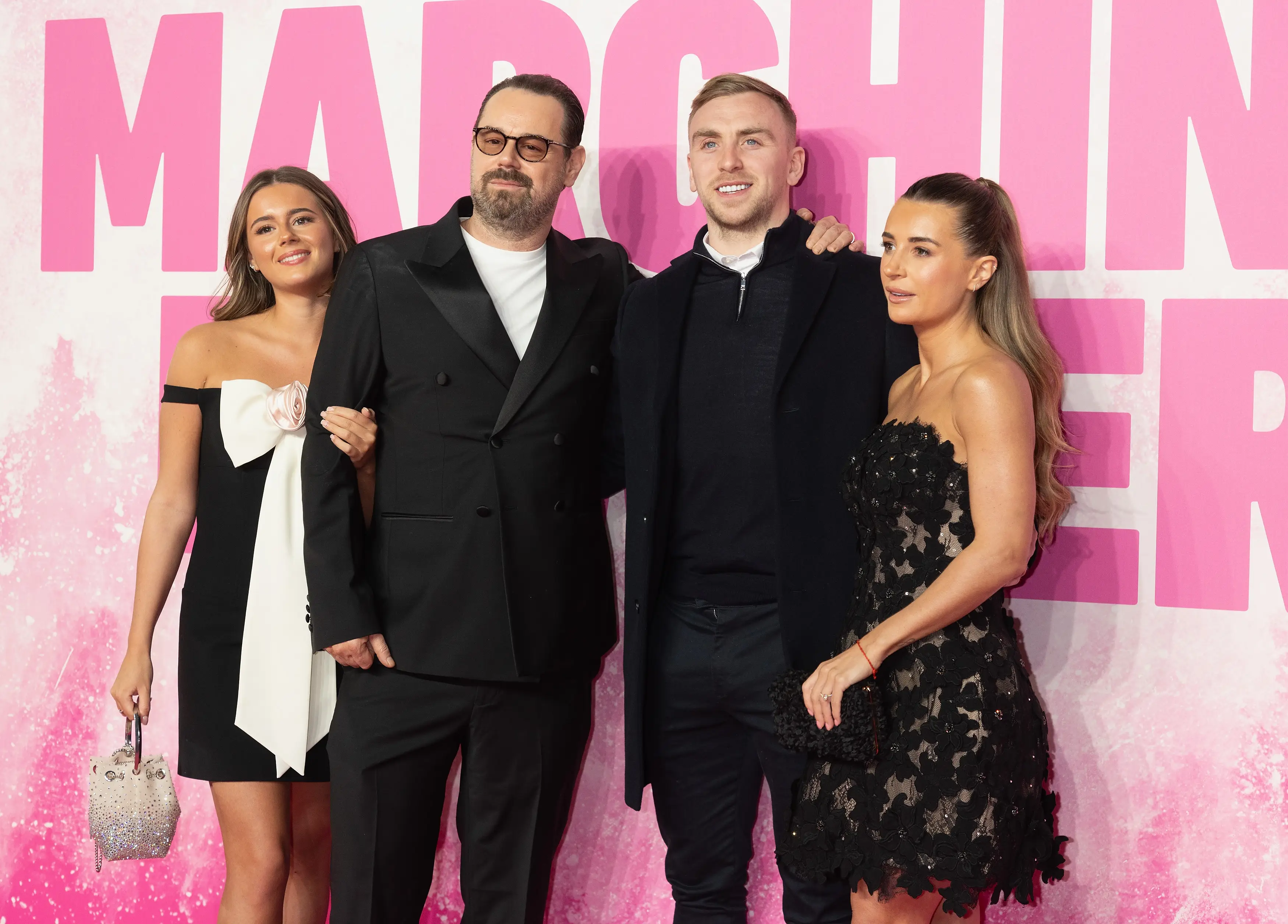 The actor seen with his daughter Sunnie Jo as well as firstborn Dani and her husband Jarrod Bowen (Jo Hale/Getty Images)
