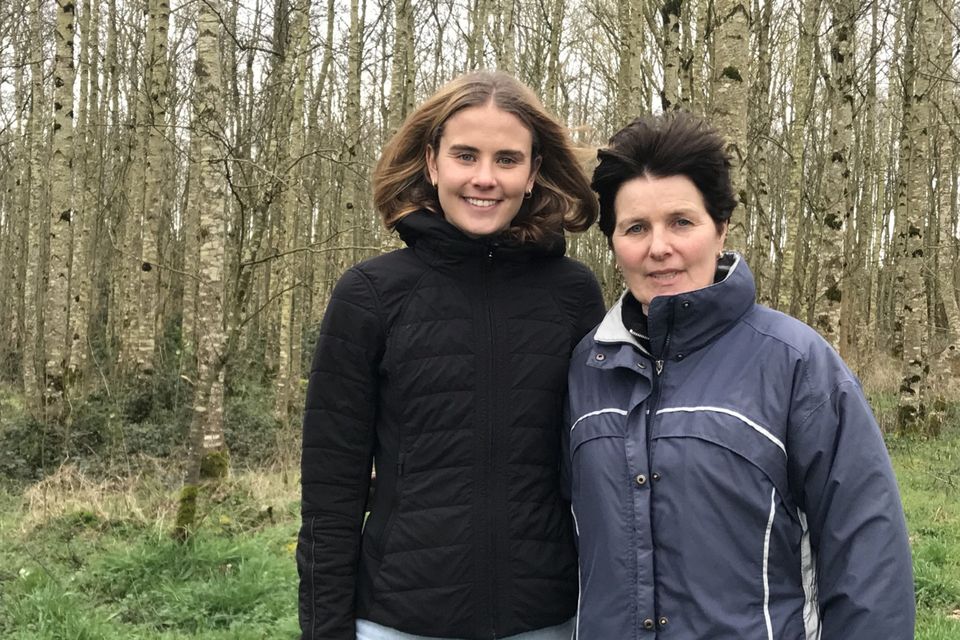 Ruth Young and her daughter Emma on their farm near Rathdowney, Co Laois