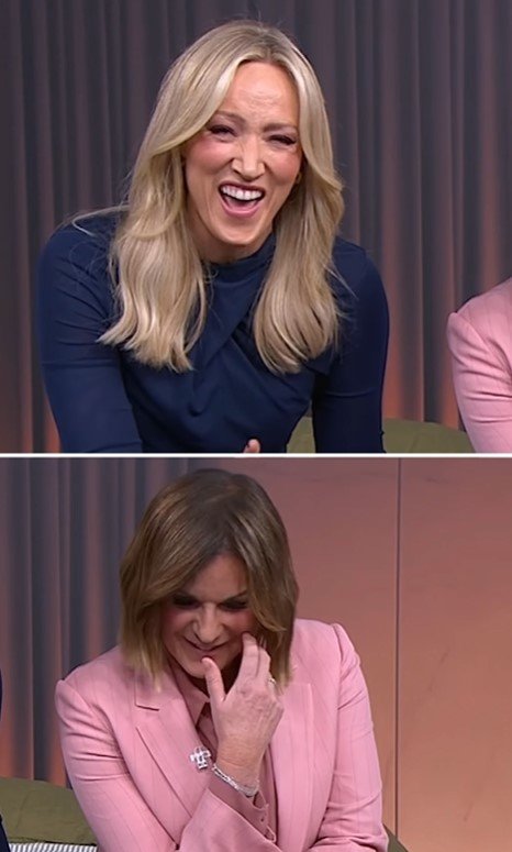 Kylie Gillies drops an on-air gaffe during The Morning Show.