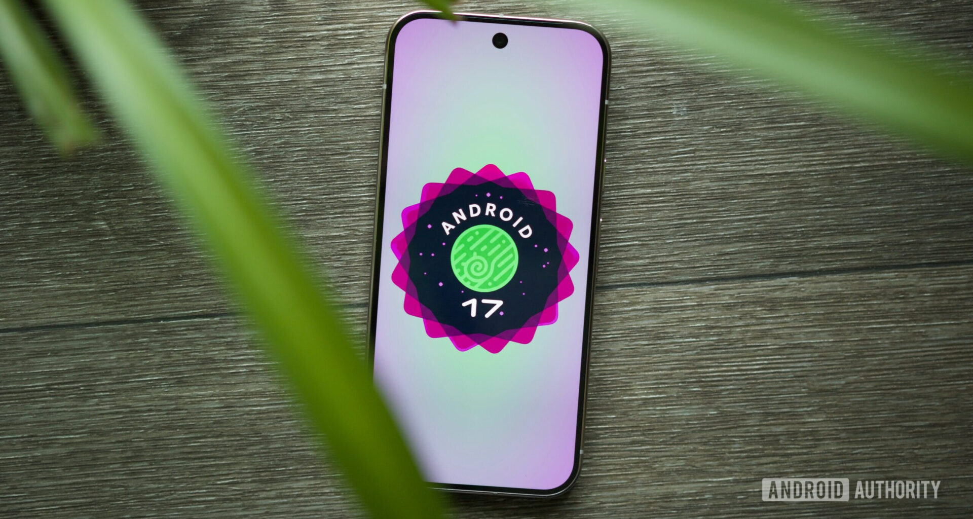 The Android 17 logo on a Pixel phone.