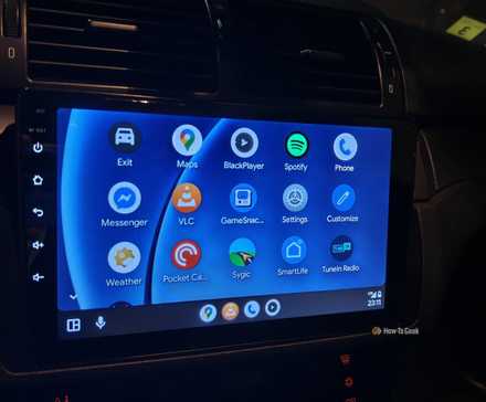 App drawer on Android Auto.
