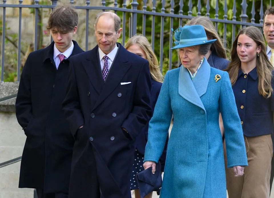 James, Earl of Wessex, Prince Edward, Princses Anne and more royal family members attend the Easter Service at St. George's Chapel at Windsor Castle on April 5, 2026.Credit: Stringer/Anadolu via Getty