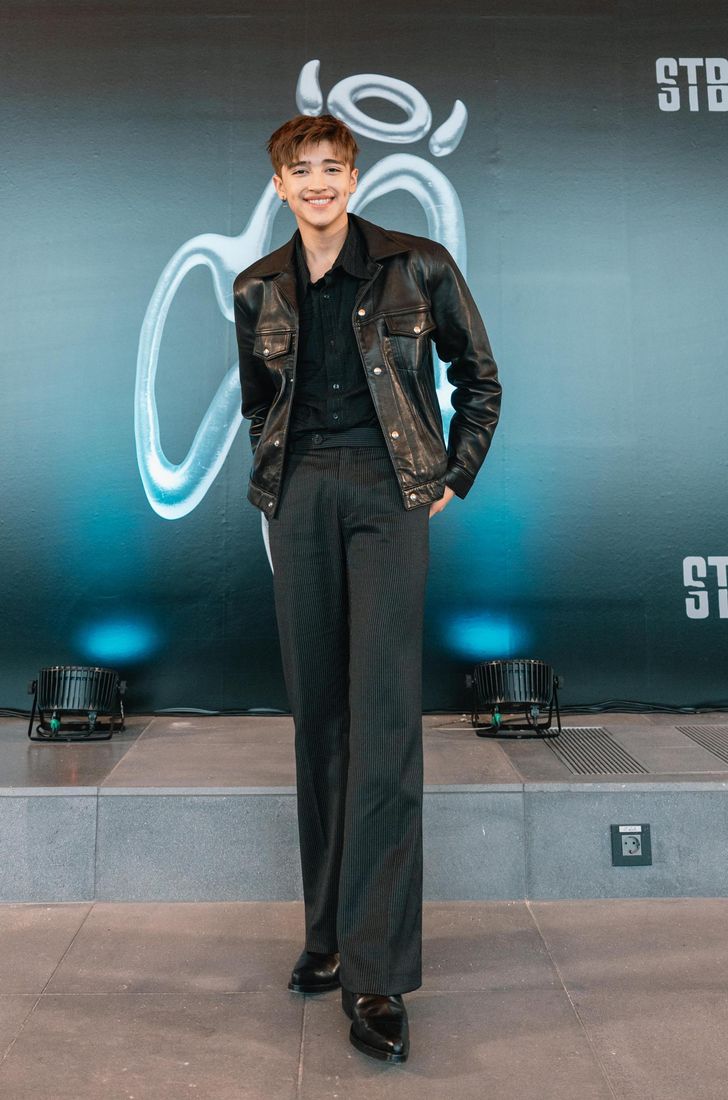 Kenneth of SANTOS BRAVOS poses during a press event at HYBE headquarters in Yongsan District, Seoul, Friday. Courtesy of HYBE Latin America