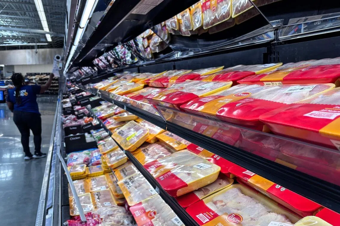 Packs of ground beef at a supermarket in Houston, Texas, on March 17, 2026. Surveys show that more people, especially Gen Z and millennial customers, are aiming to consume more protein and fibre for better health.
