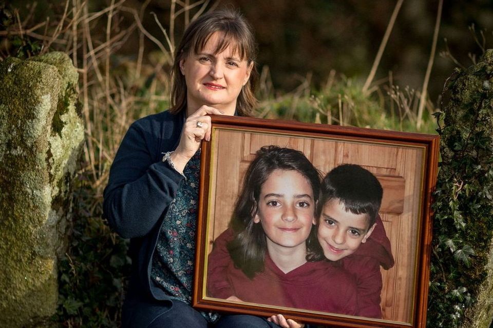 Kathleen Chada with a photograph of her sons Eoghan and Ruairí. Photo: Dylan Vaughan.