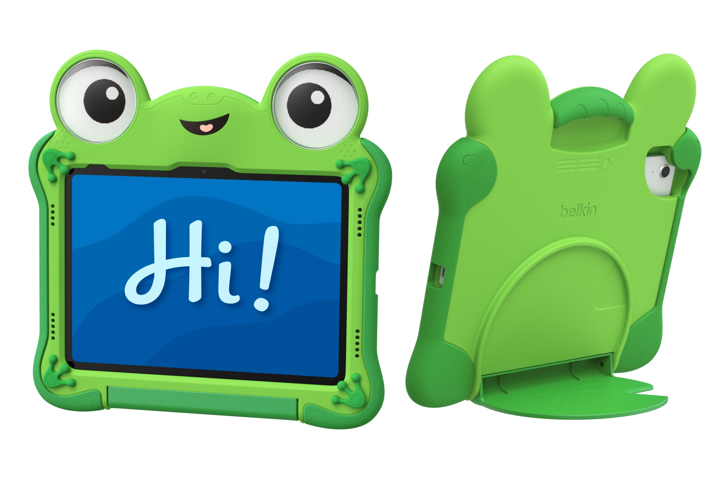An iPad inside Belkin’s Toy Story 5 Lily Pad tablet case.