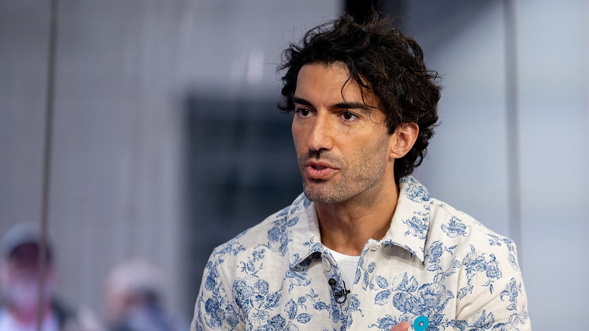 Justin Baldoni speaking on the Today Show set