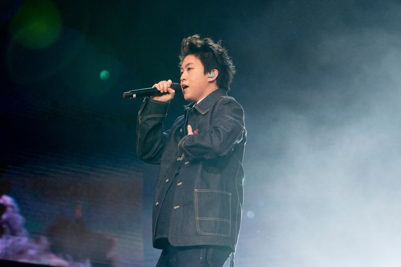 Rich Brian performs at the Coachella music festival in Indio, California, on April 16, 2022.