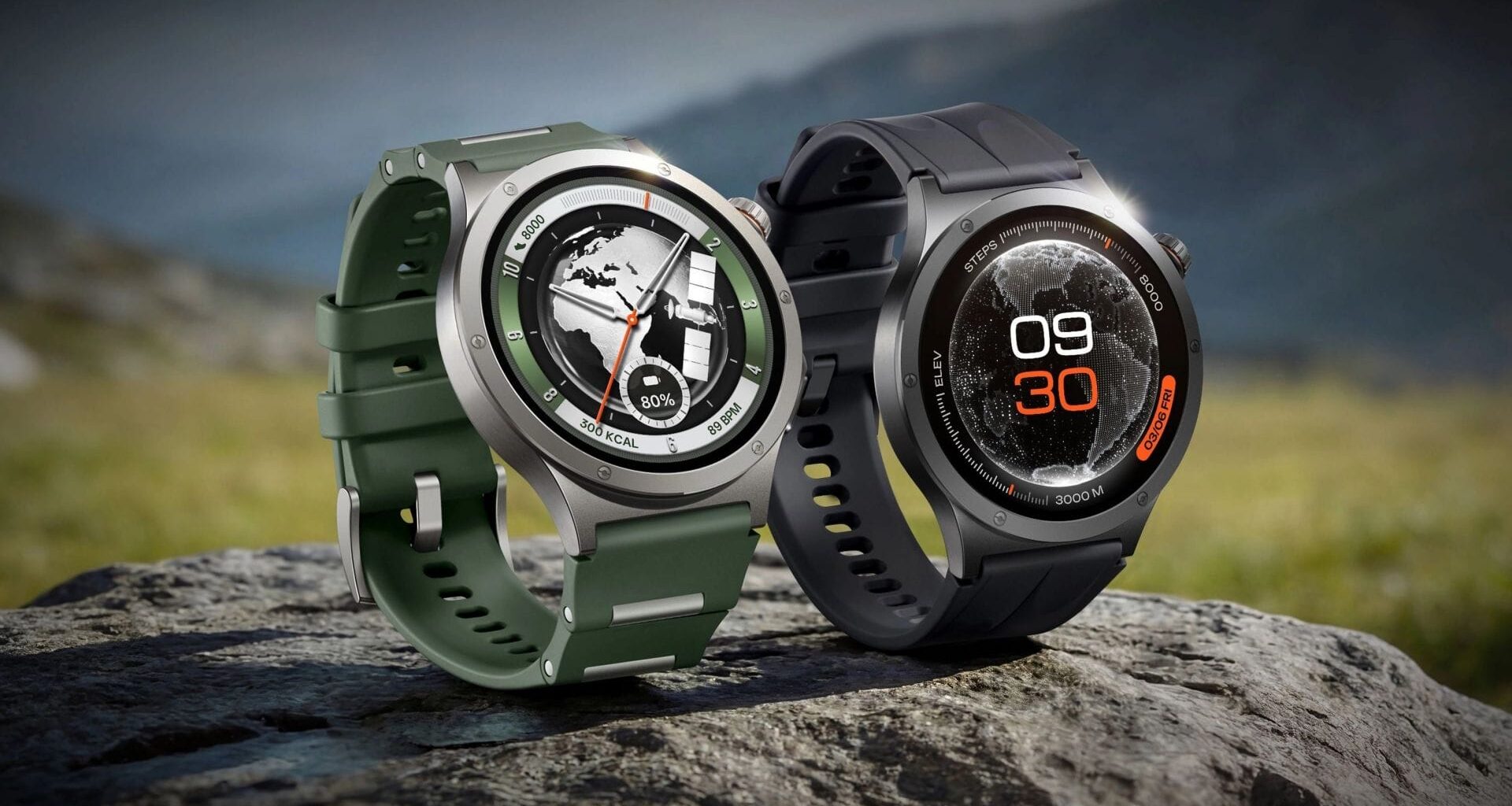 Picture of the OnePlus Watch 4 in two colors