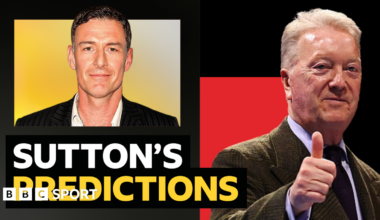 A picture of Chris Sutton with wording next to it that says BBC Sport columnist Chris Sutton
