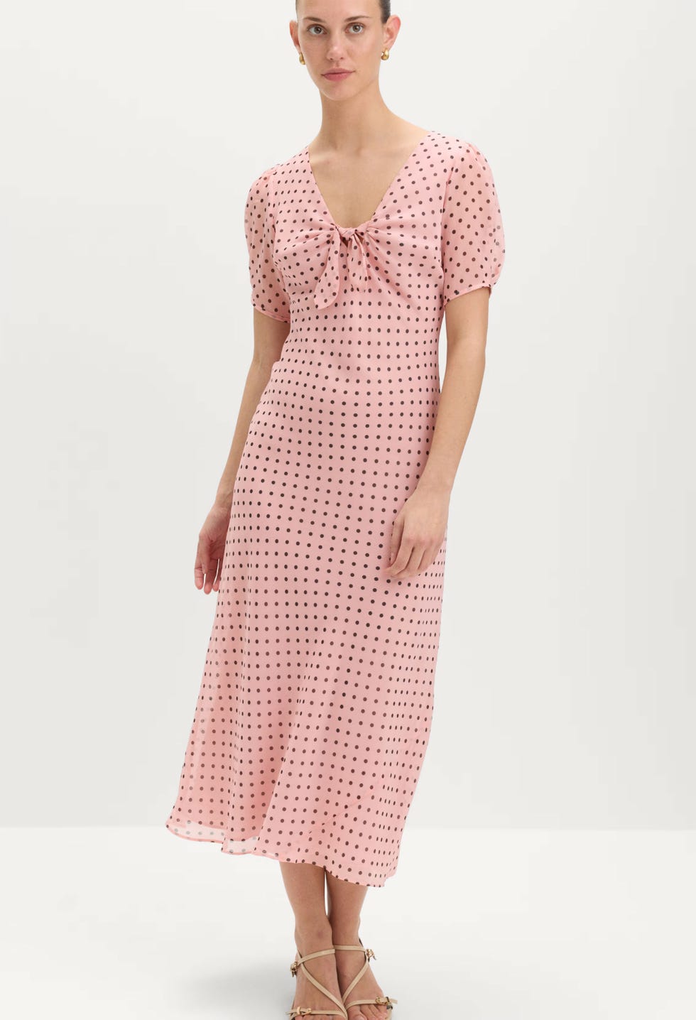 M&S pink polka dot dress m&s pink polka dot dress