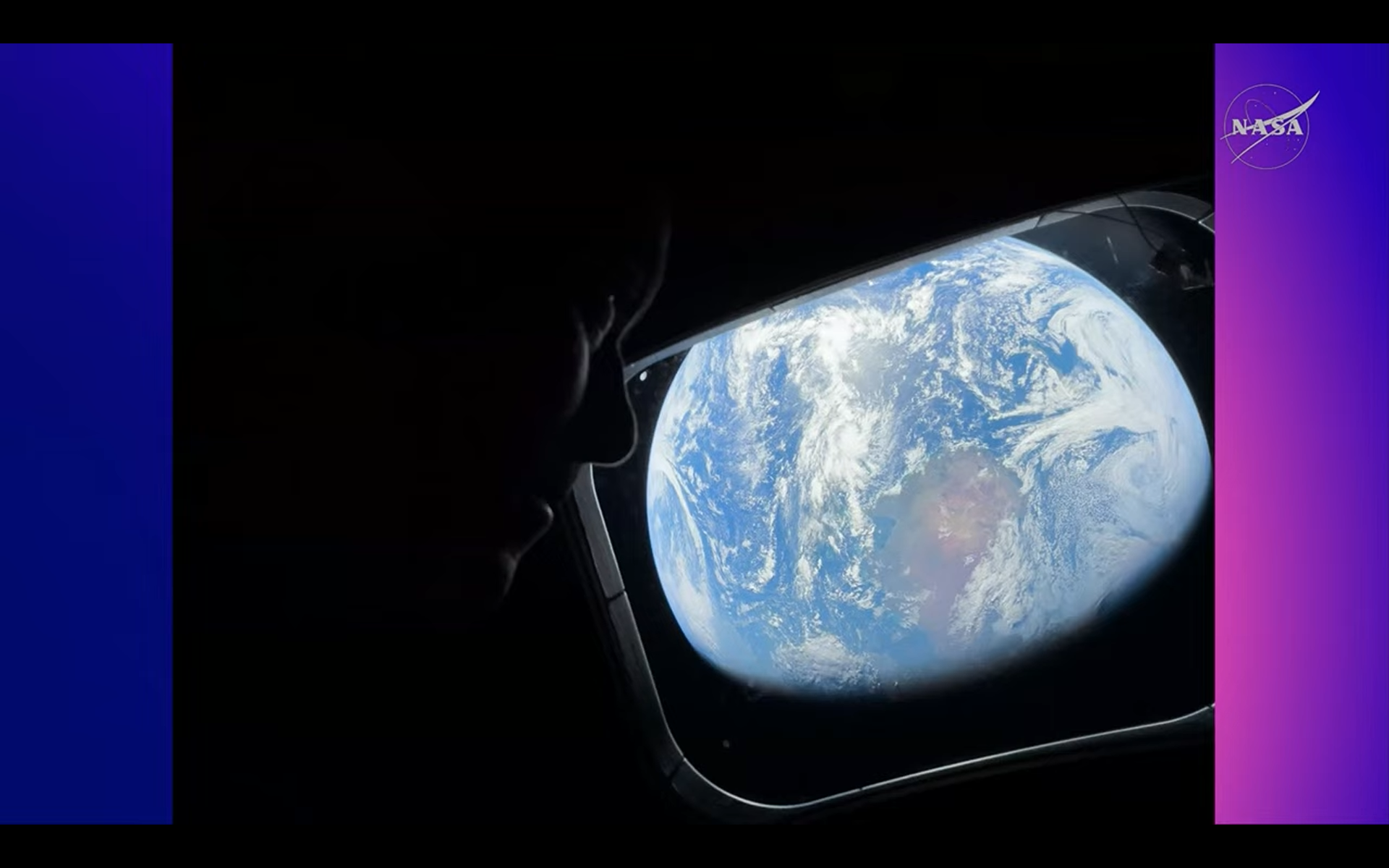 artemis 2 astronaut reid wiseman looks at earth from inside orion