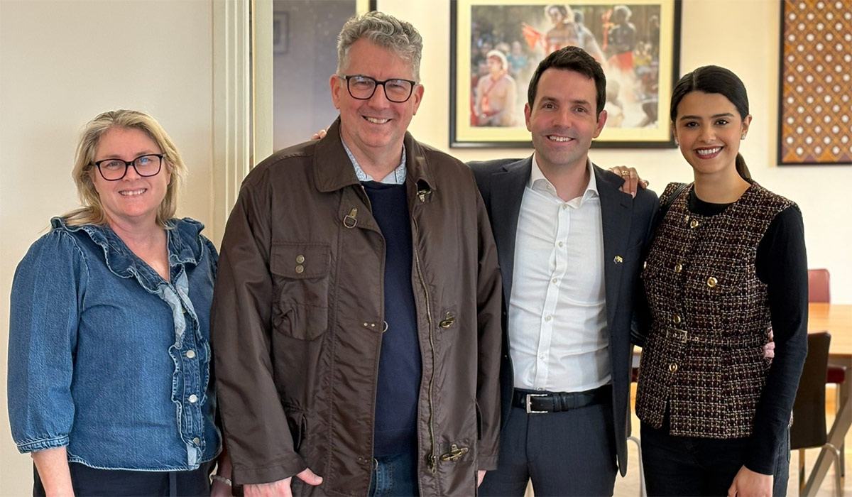 Irish journalist Colm Flynn and his wife Paola with the Australian Ambassador to the Holy See. Pic: Colm Flynn / X