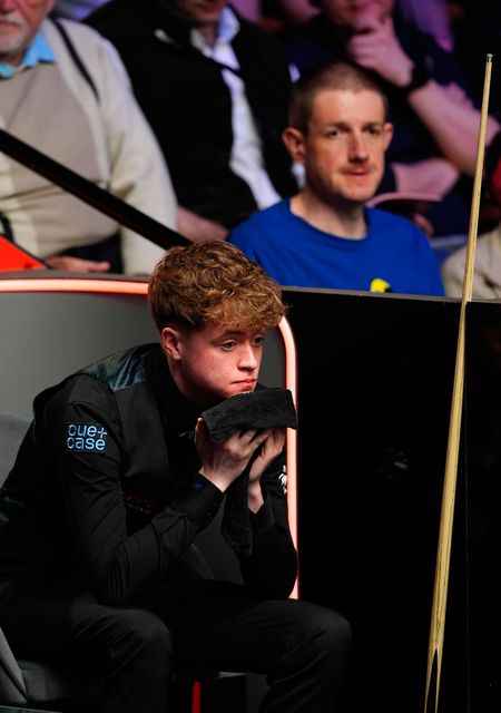 Stan Moody during his match with Kyren Wilson 