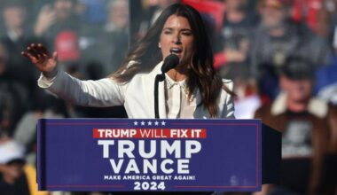 Donald Trump makes odd 'hair' comment to Danica Patrick at TPUSA event
