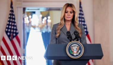 Melania Trump says rumours linking her to Epstein 'need to stop' - BBC