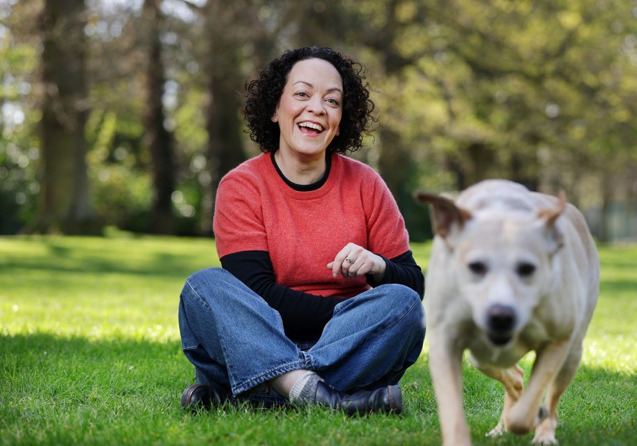 Majella Hollywood, CEO Chamber Choir Ireland, with her rescue dog Sadie. Photo: Steve Humphreys