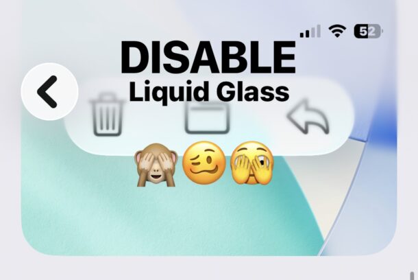 Can you Disable Liquid Glass on iPhone with iOS 26
