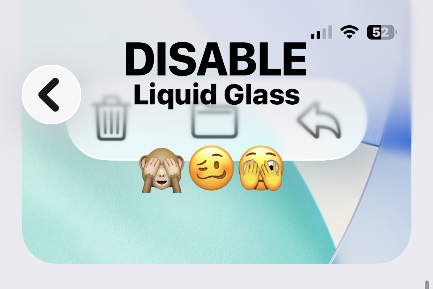 Can you Disable Liquid Glass on iPhone with iOS 26