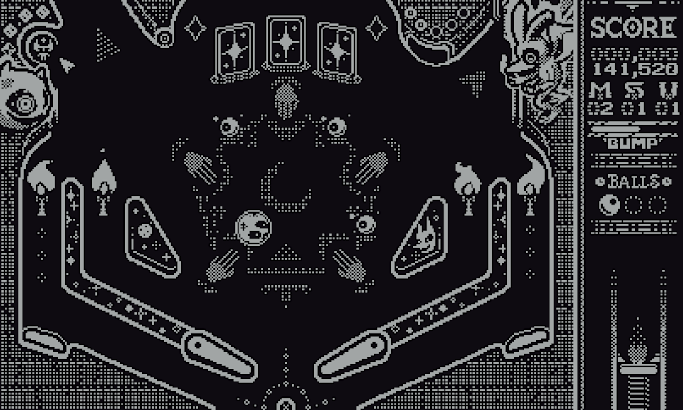 A screenshot from Devils on the Moon Pinball.