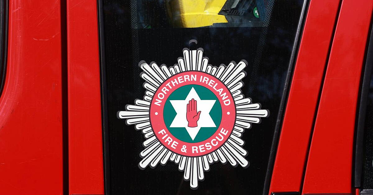 Dozens of firefighters tackle blaze at derelict building in Co Antrim