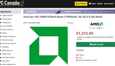Canadian Listings of Ryzen 9 9950X3D2 Indicate Near-$1000 US Pricing