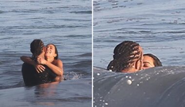 Kim Kardashian & Lewis Hamilton Show PDA During Malibu Beach Day