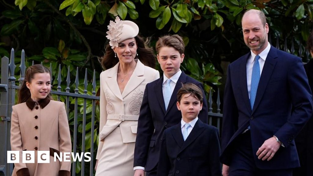 Royals attend Windsor Easter Sunday service - BBC
