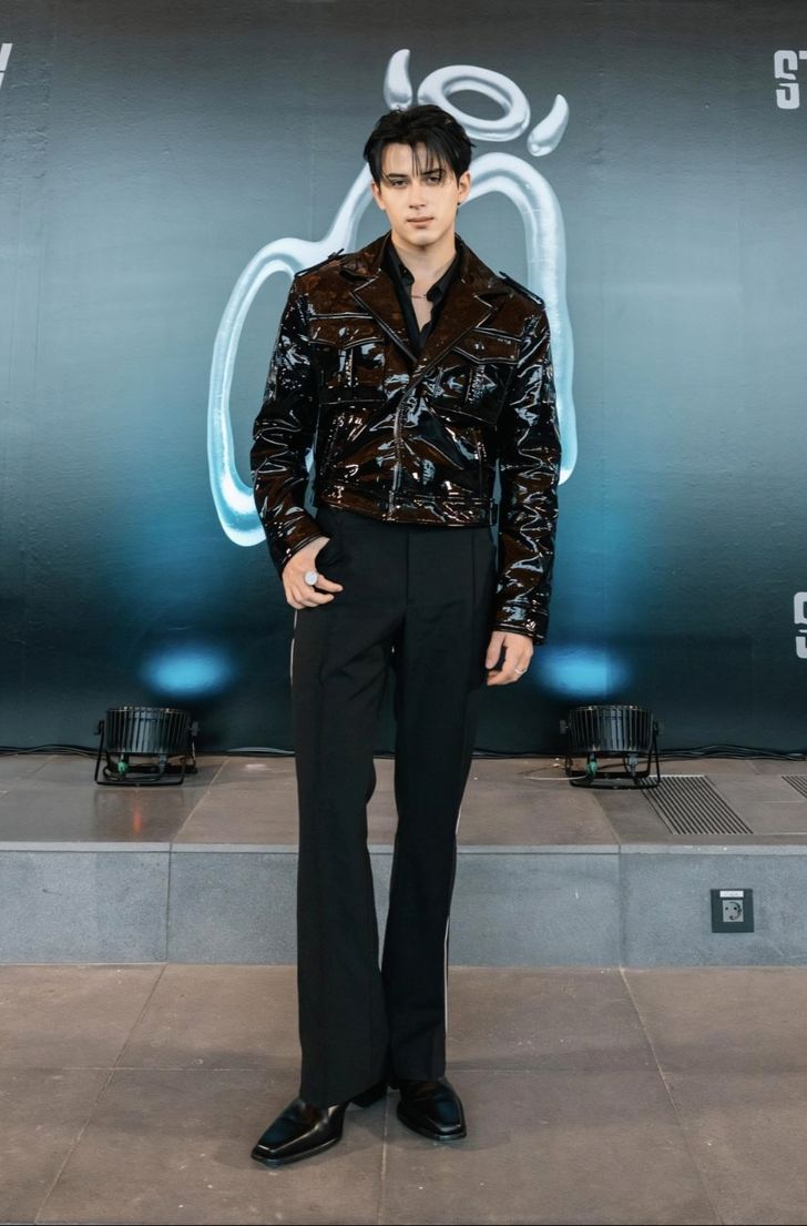 Alejandro of SANTOS BRAVOS poses during a press event at HYBE headquarters in Seoul, Friday. Courtesy of HYBE Latin America