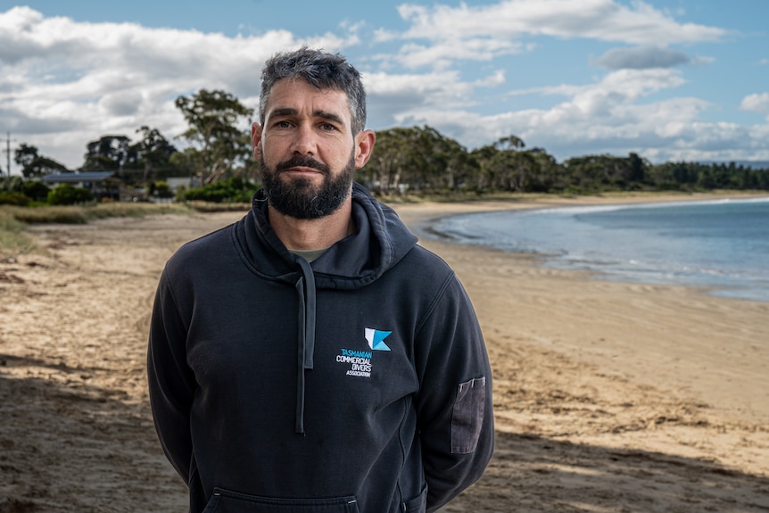 Man standing in front of the ocean