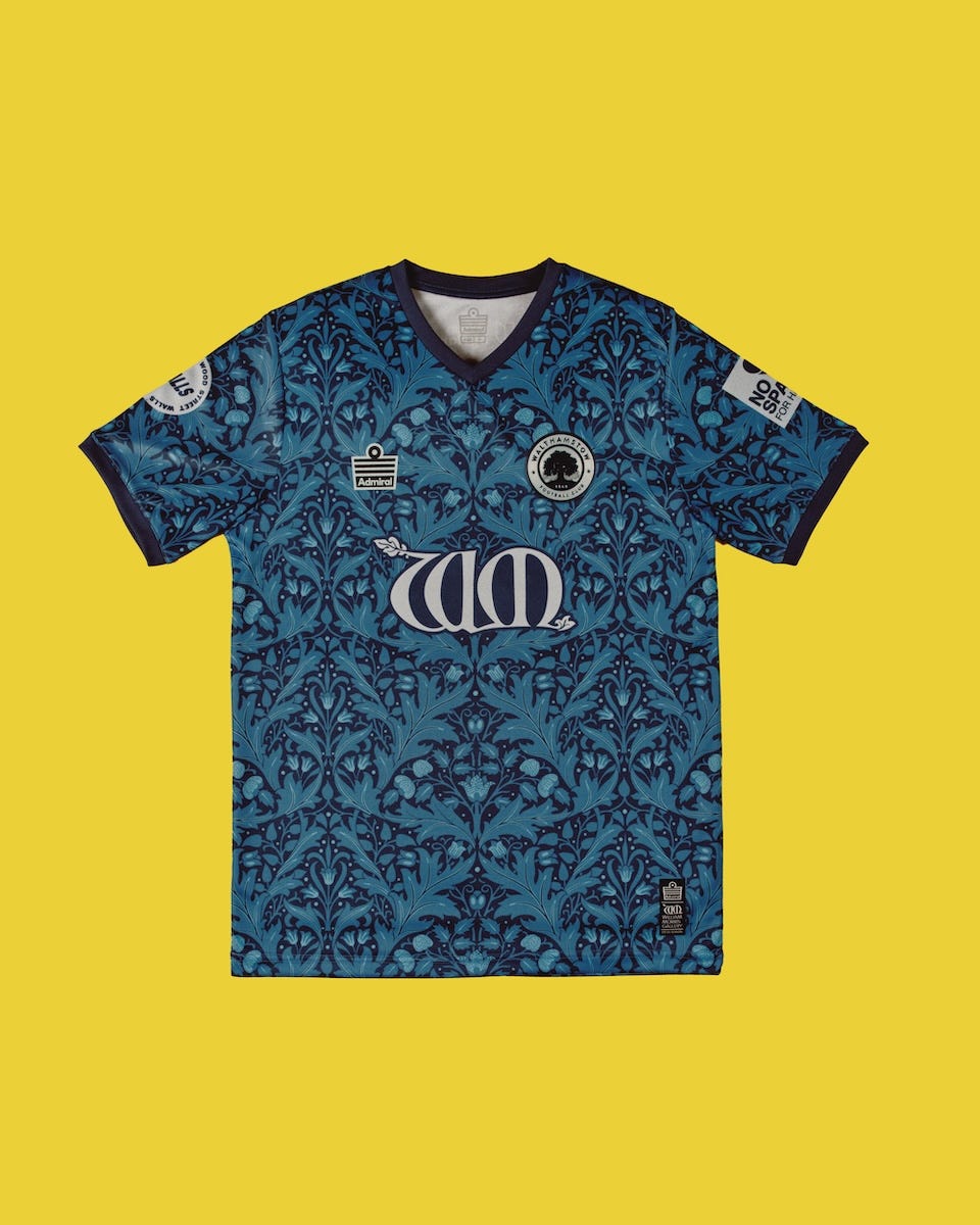 stylish blue patterned sports jersey on a yellow background
