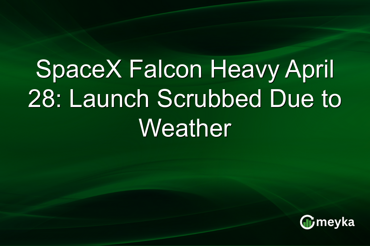 SpaceX Falcon Heavy April 28: Launch Scrubbed Due to Weather