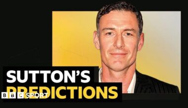A picture of Chris Sutton with wording next to it that says BBC Sport columnist Chris Sutton