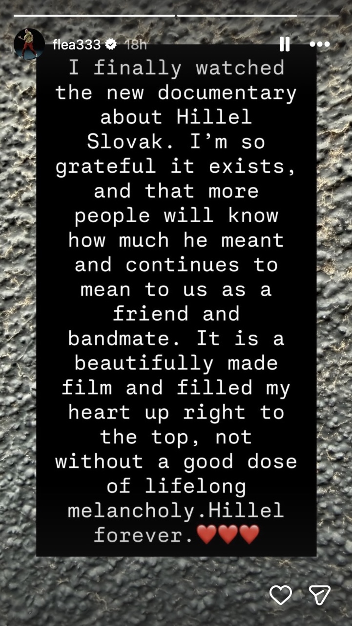 flea hillel slovak documentary red hot chili peppers