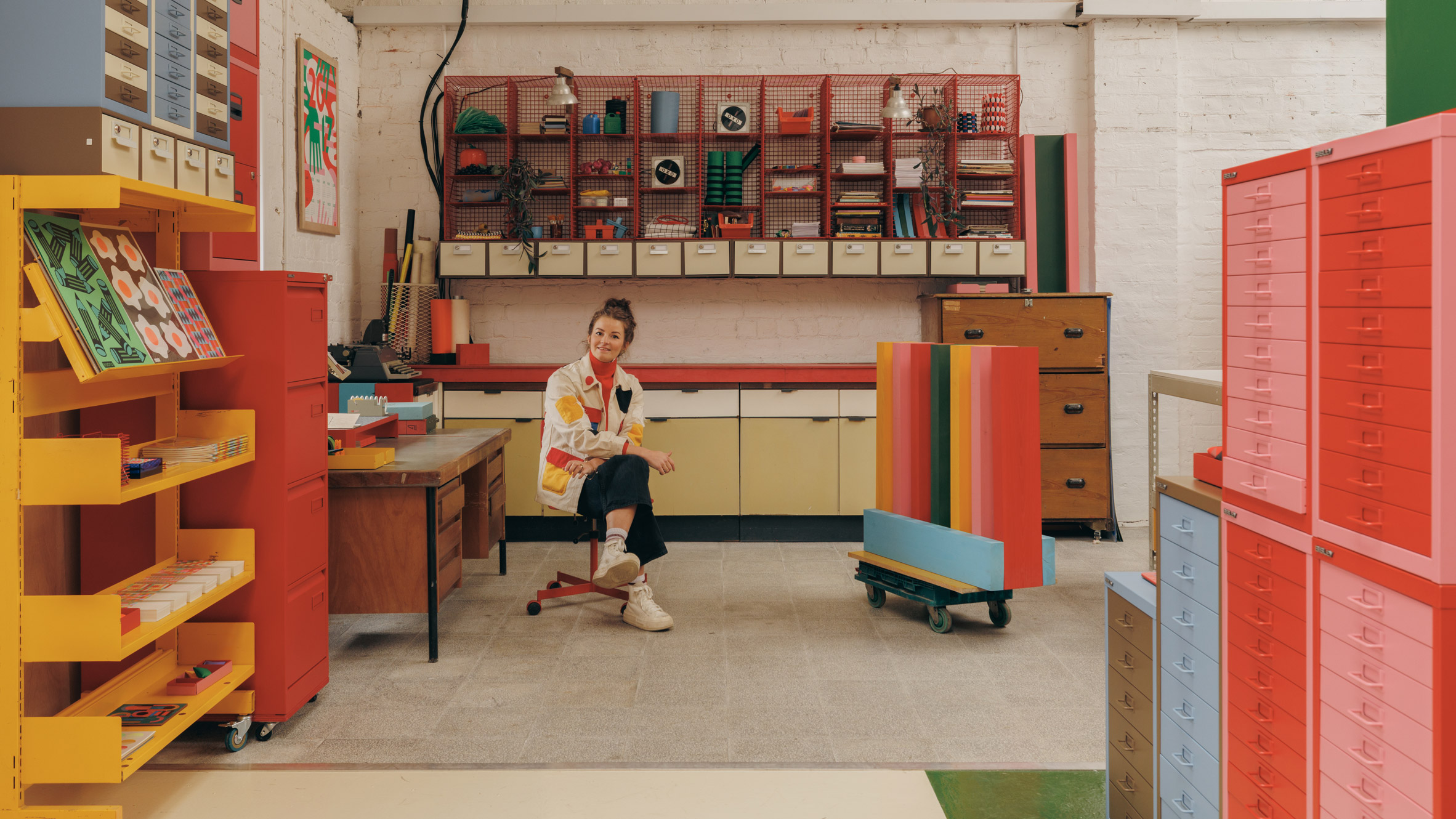 Terrazzo flooring in Marcella's studio