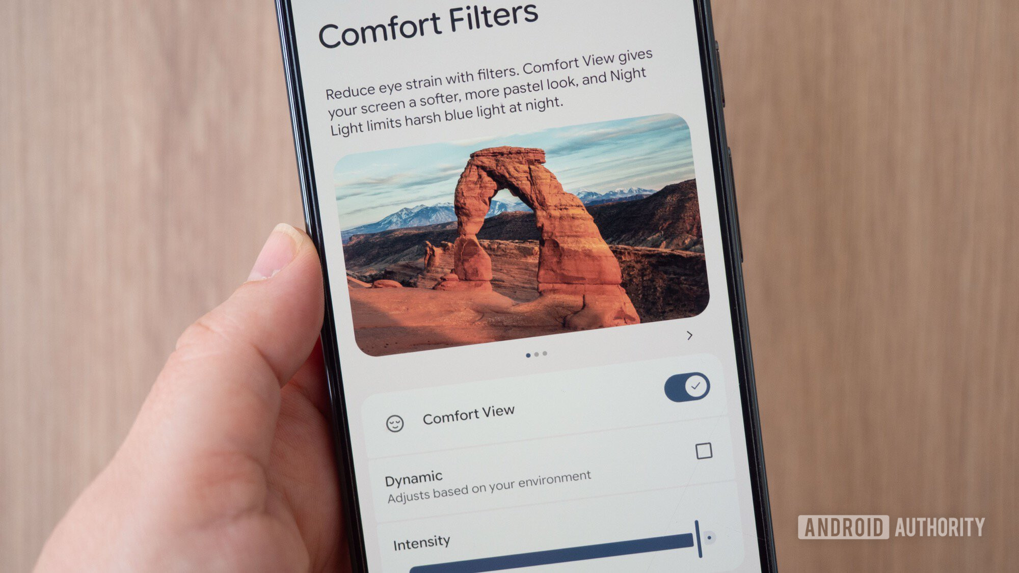 google pixel 10 pro xl comfort display filter on 2