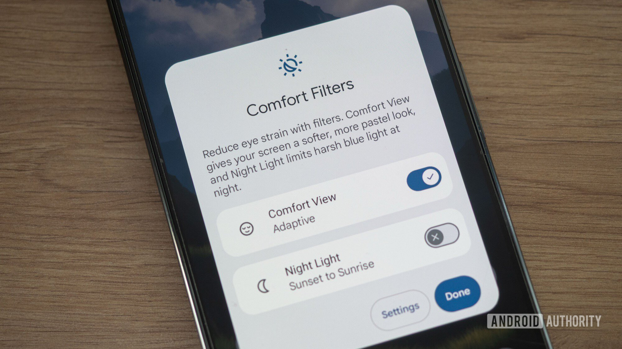 google pixel 10 pro xl comfort display filter quick settings tile pop up
