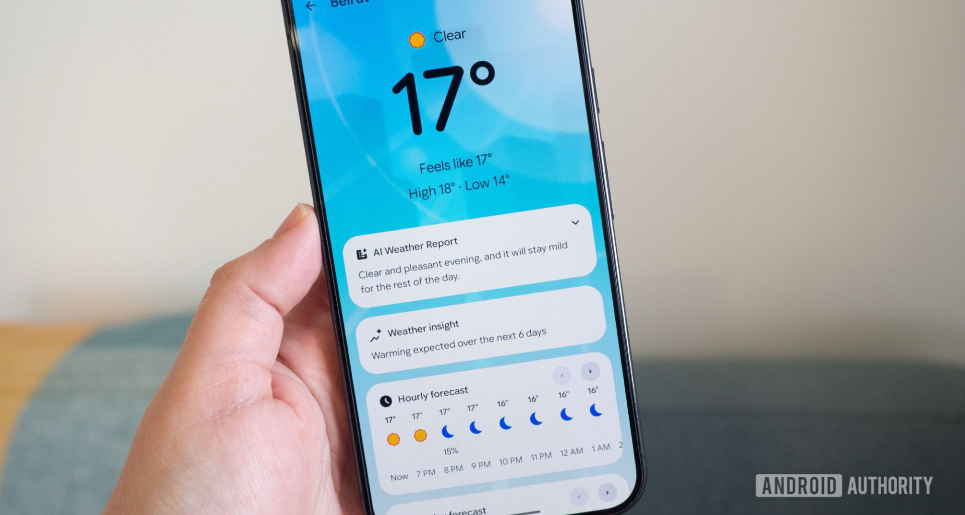 google pixel weather main landing page forecast