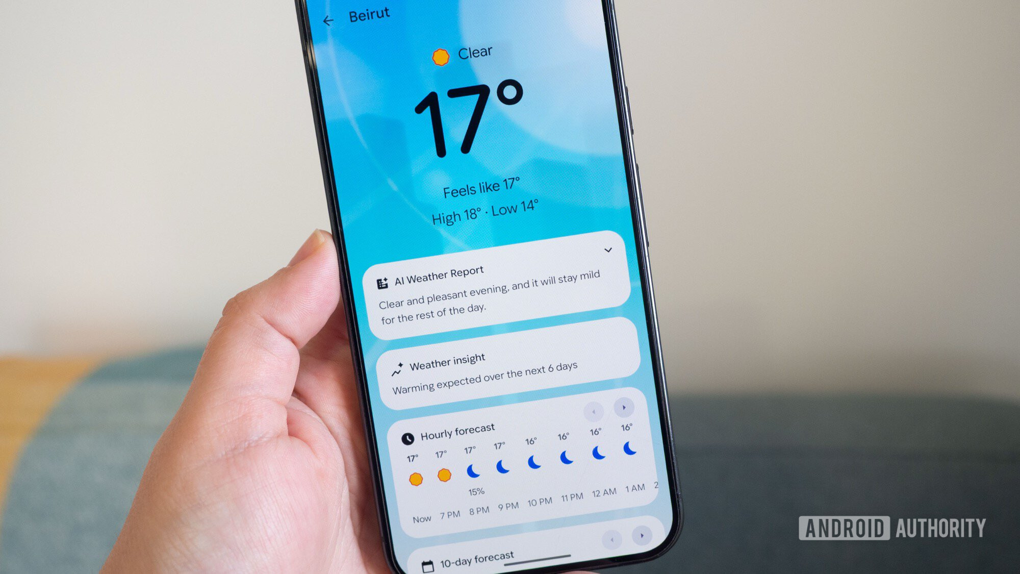 google pixel weather main landing page forecast