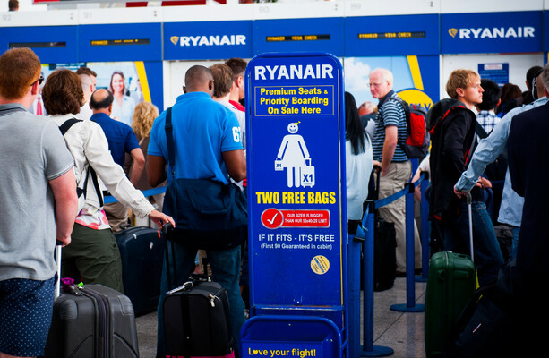Check-in and bag drop desks for Ryanair flights will close earlier from November