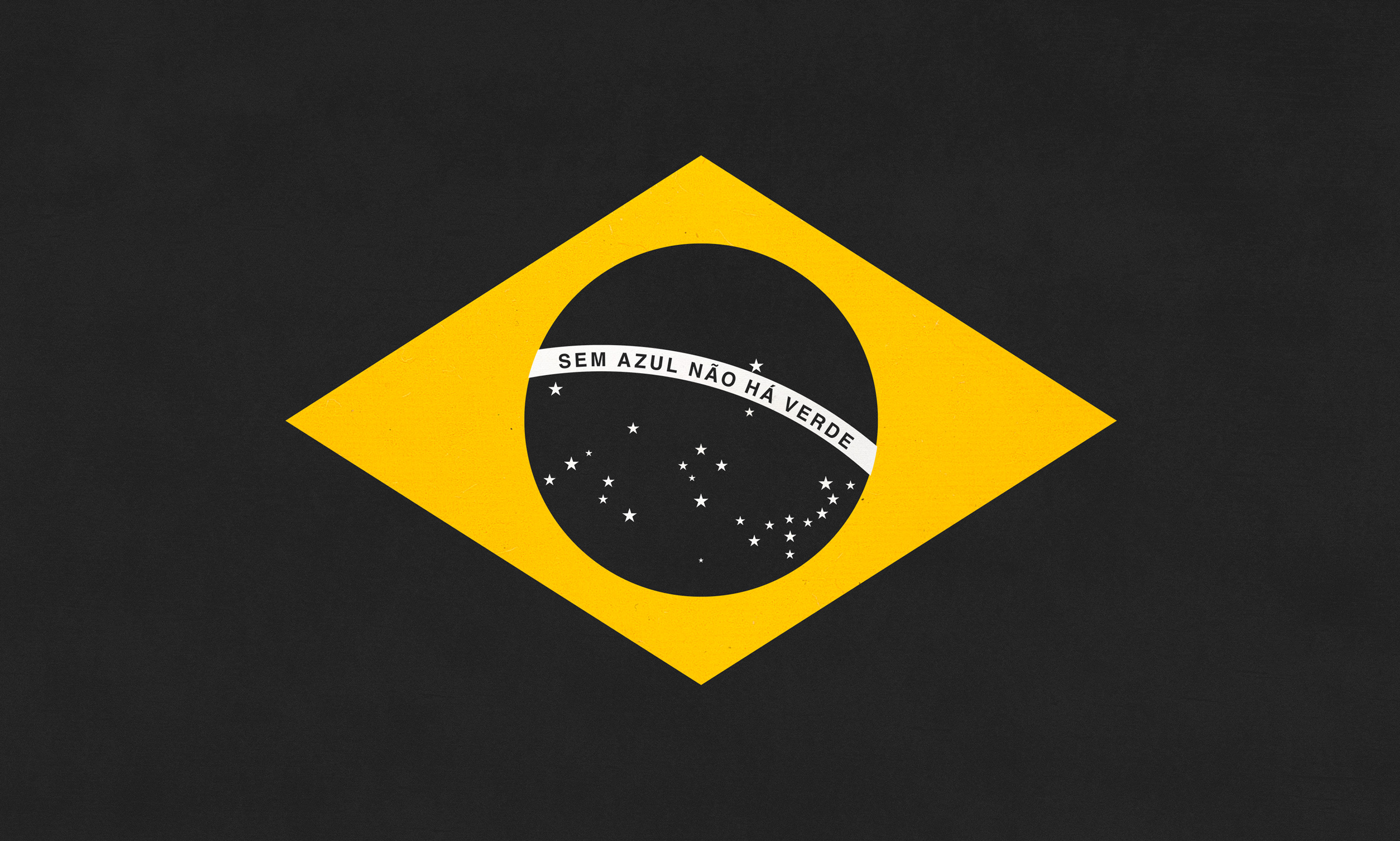 Brazilian flag reimagined for a campaign to raise awareness of ocean conservation
