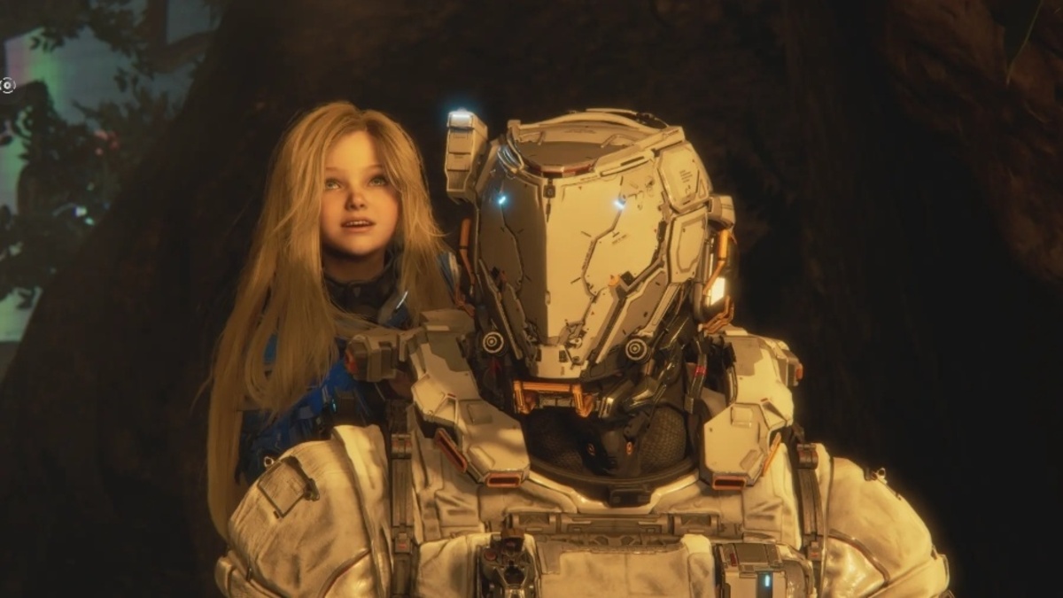 Screenshot from the sci-fi video game "Pragmata"