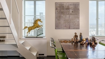 Gerhard Richter’s 1999 ‘Abstract Painting’ hanging in late art dealer Marian Goodman’s New York apartment.