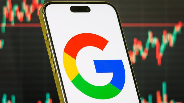 The top of an Android phone with the Google logo on screen.