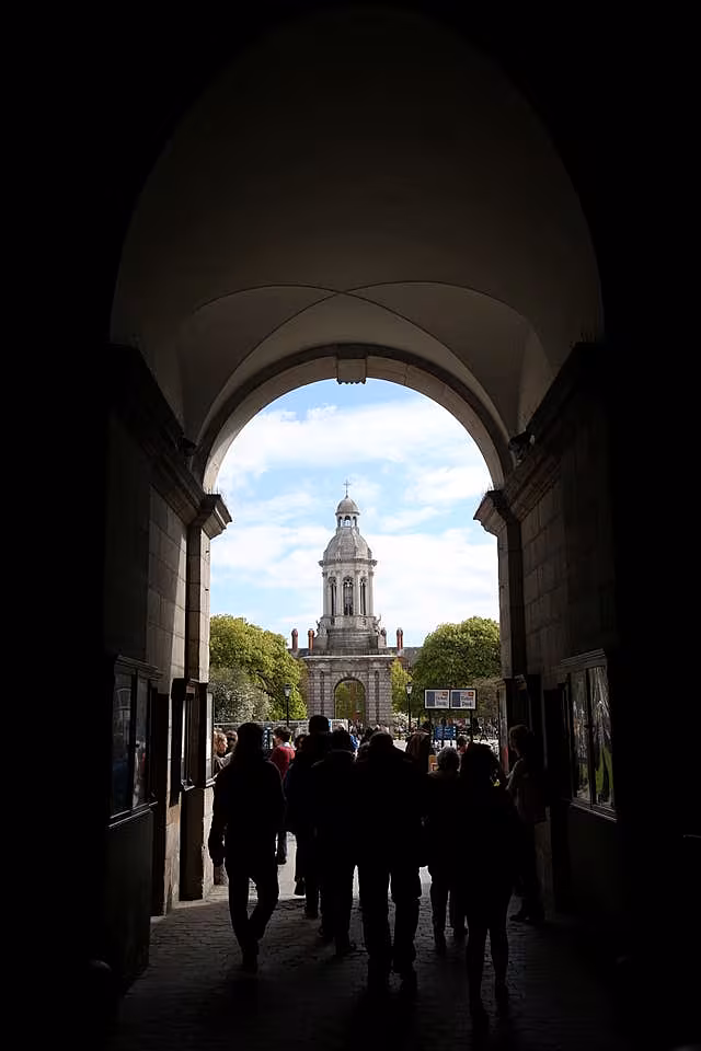 The main entrance to Trinity College, Dublin